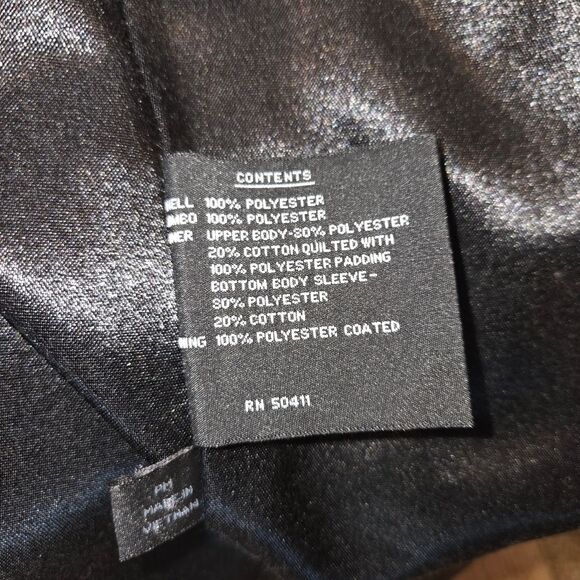 Fleet street womens black hooded rain coat soft shell jacket Coat size PM Petite - Picture 12 of 14